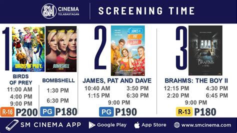 SM City Telabastagan Movie Schedule .